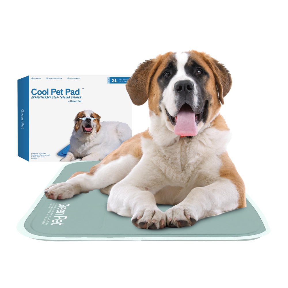 The Green Pet Shop Cool Pet Pad extralargo en Sage Grey, confort fresco para perros grandes