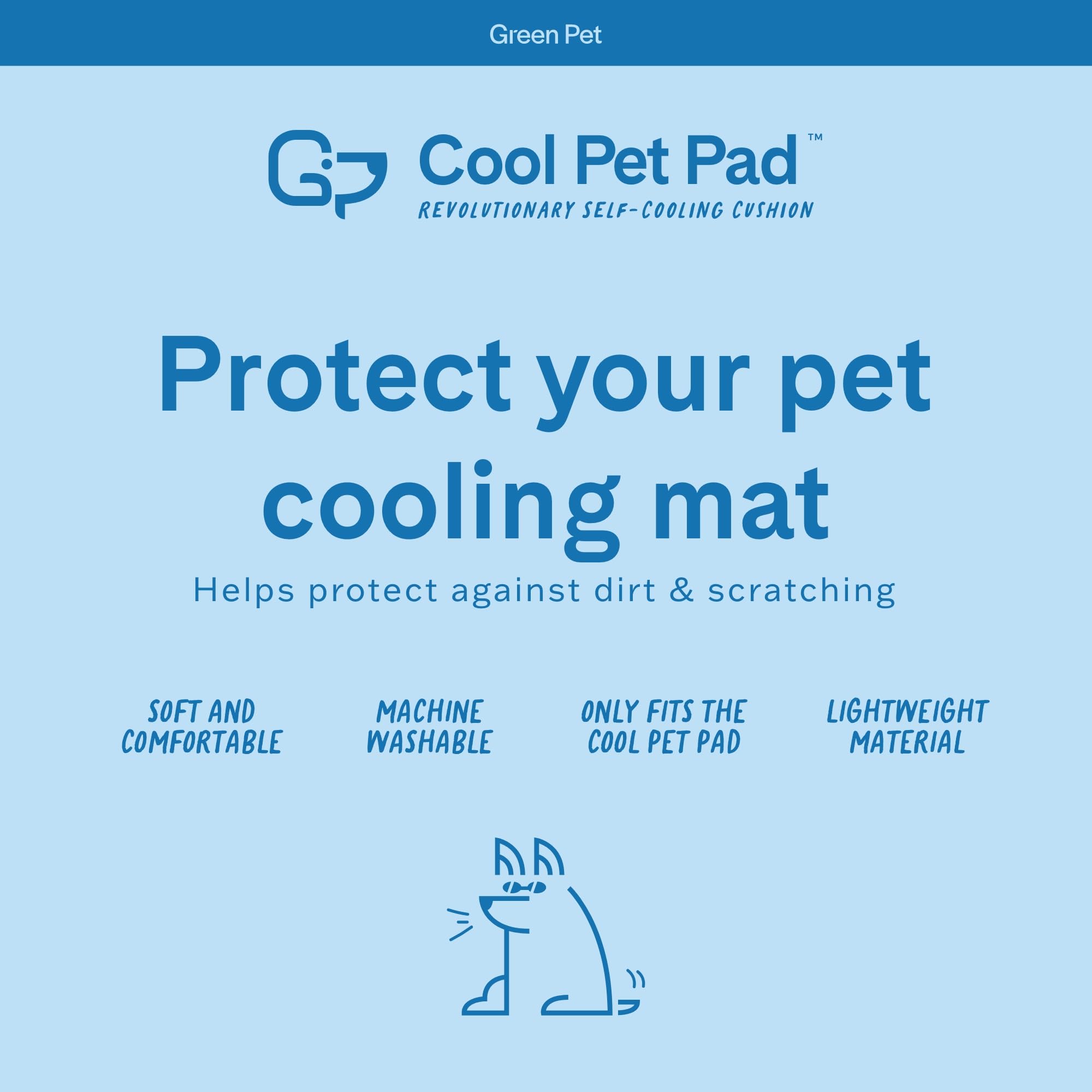 Tejido suave de la funda protege las patas sin afectar el enfriamiento.
