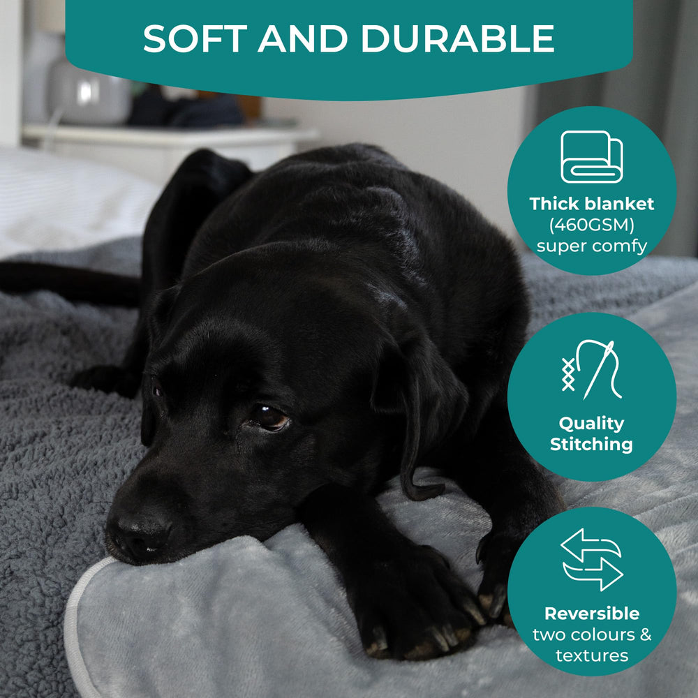 Manta impermeable para perros grandes lavable a máquina y de secado sencillo.