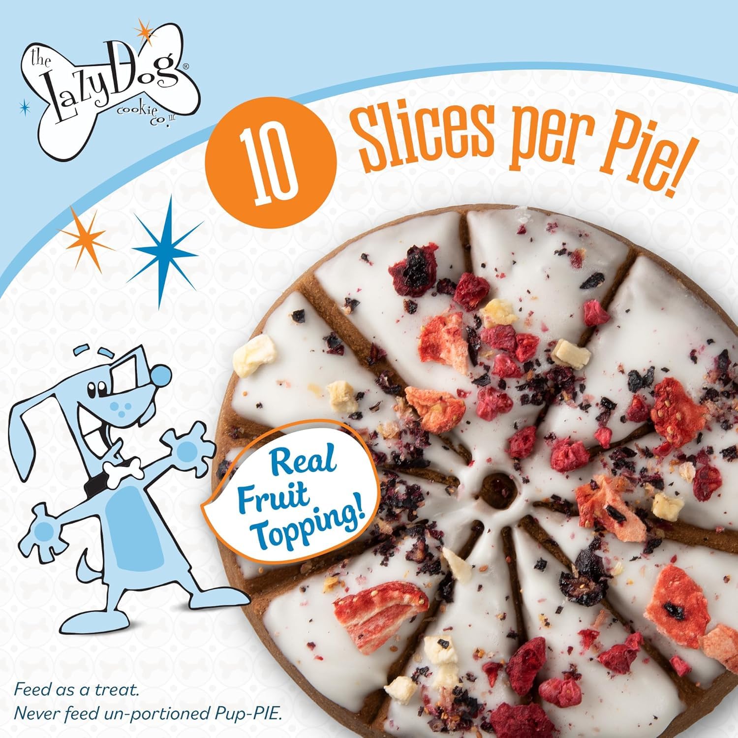 Pup-Pie de The Lazy Dog Cookie Co. en porciones para compartir.