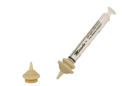 Miracle Nipple: paquete compacto con 2 tetinas y jeringa, ideal para alimentar crías.