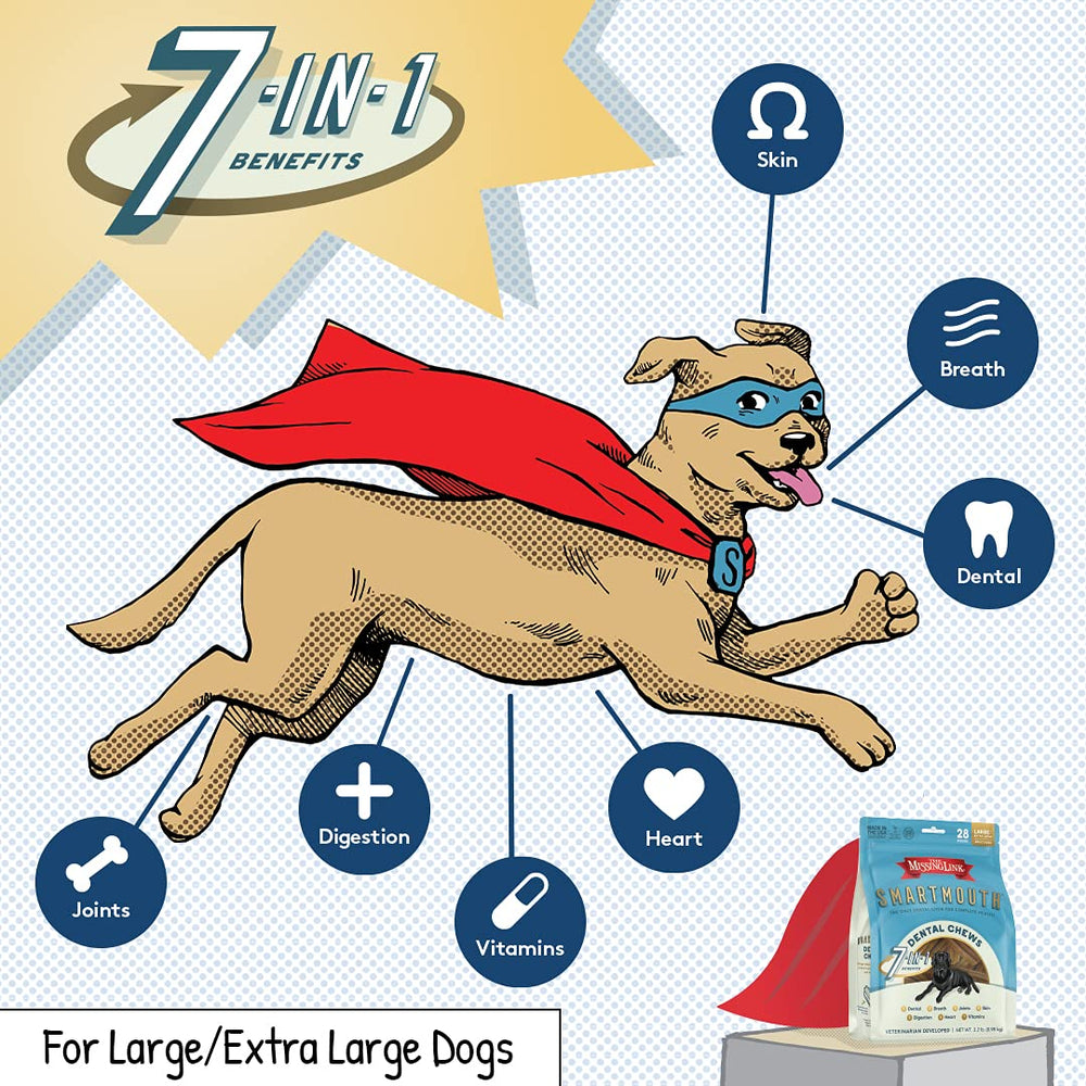 The Missing Link Smartmouth favorece articulaciones flexibles para perros grandes.