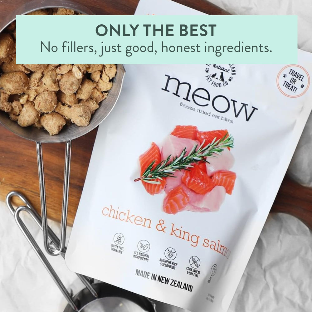 The New Zealand Natural Pet Food Co. Meow apta para gatos con sensibilidades alimentarias.