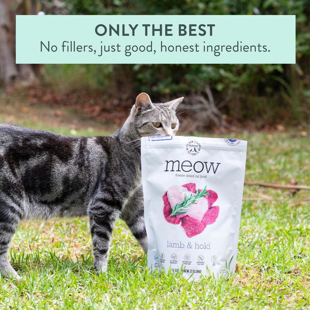 The New Zealand Natural Pet Food Co. Meow ideal como comida completa, topper o snack.