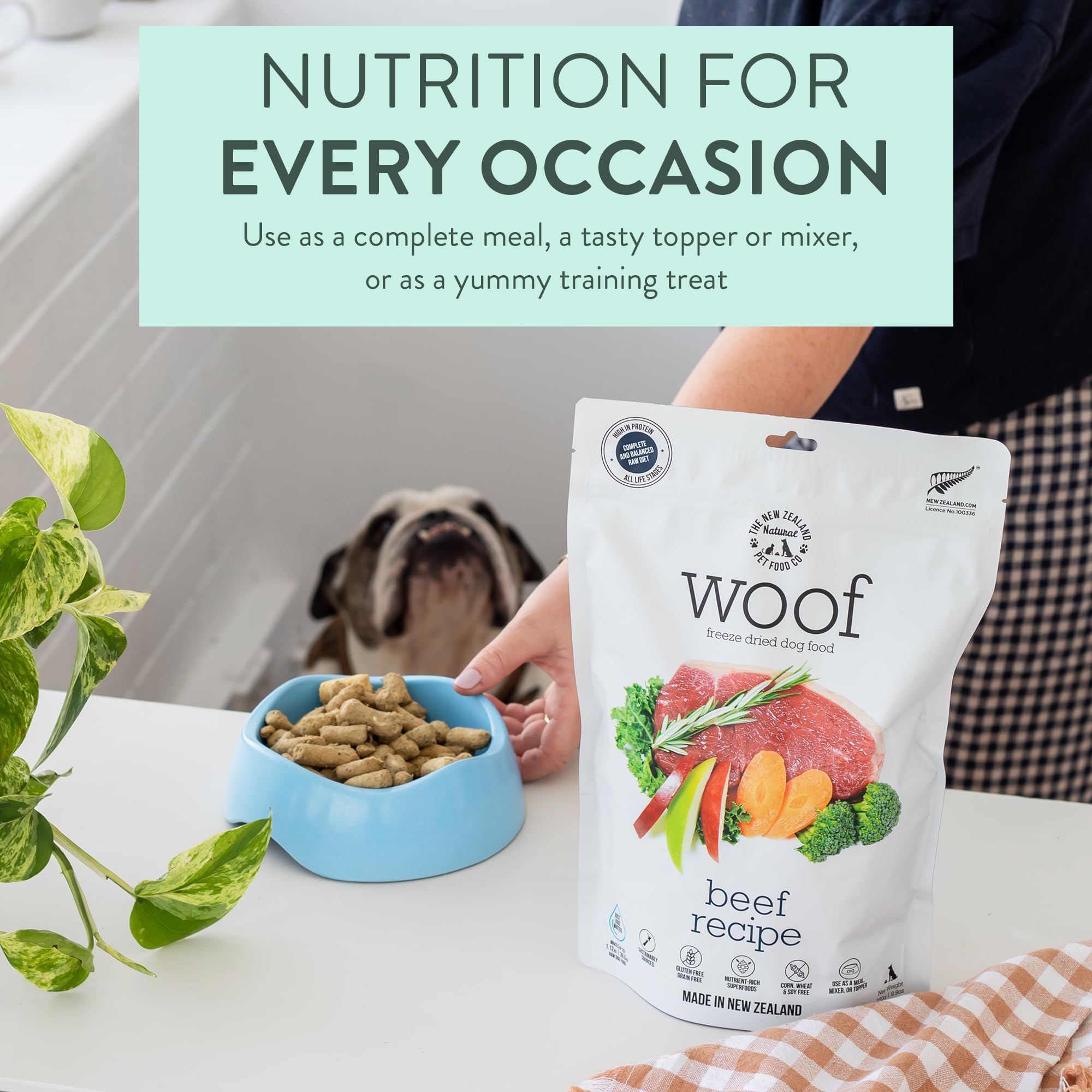 The New Zealand Natural Pet Food Co WOOF: complemento de comida para reforzar las comidas