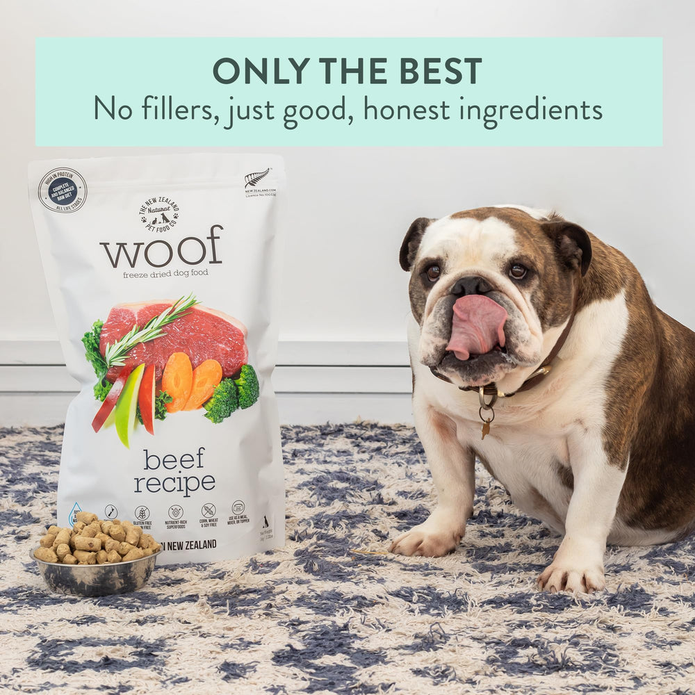 The New Zealand Natural Pet Food Co WOOF: porciones de presentación para uso como snack o guarnición