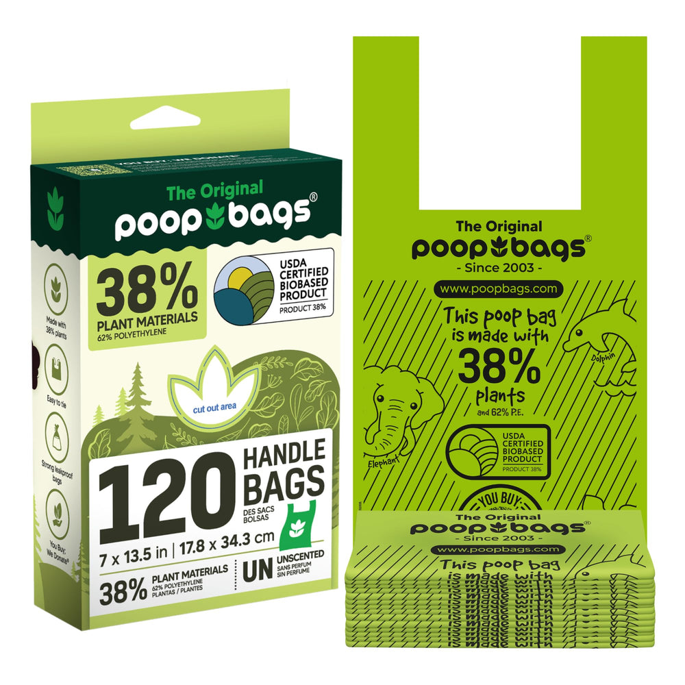 The Original Poop Bags: bolsas para perro con tapas y 38% biobaseadas, duraderas para recogida