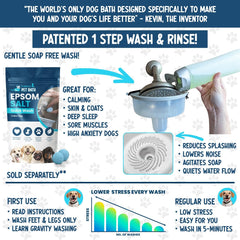 TheMagicShower flujo-bajo, enjuague suave para perros de cualquier tamaño