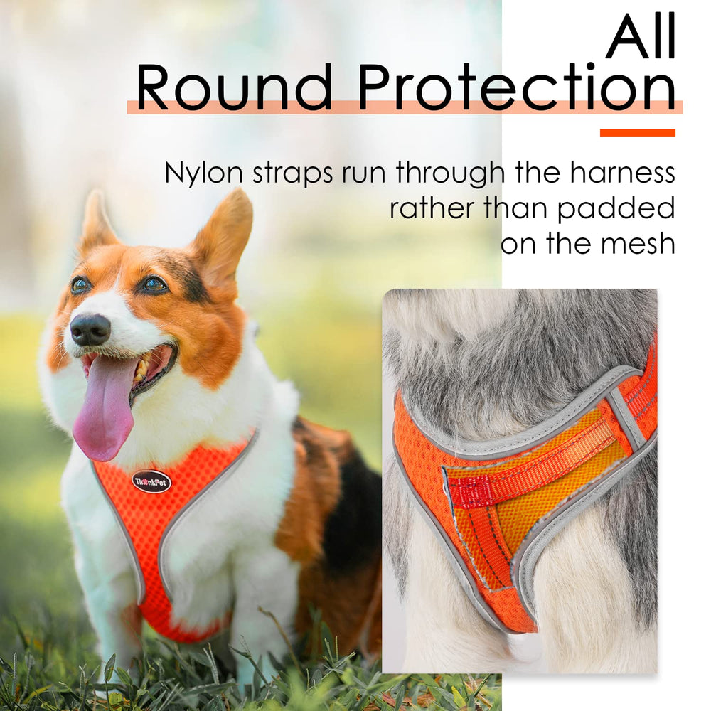 ThinkPet arnés con ajuste cuello y pecho para un ajuste personalizado.