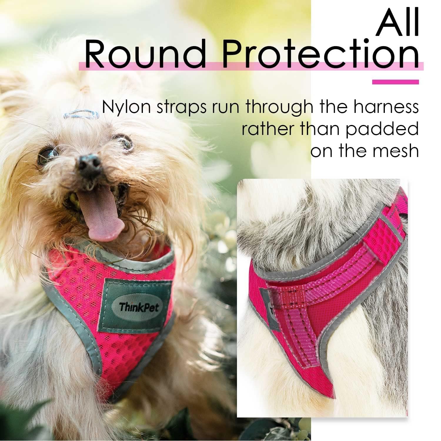 ThinkPet arnés anti-tirones que reduce jalones en el cuello de tu mascota