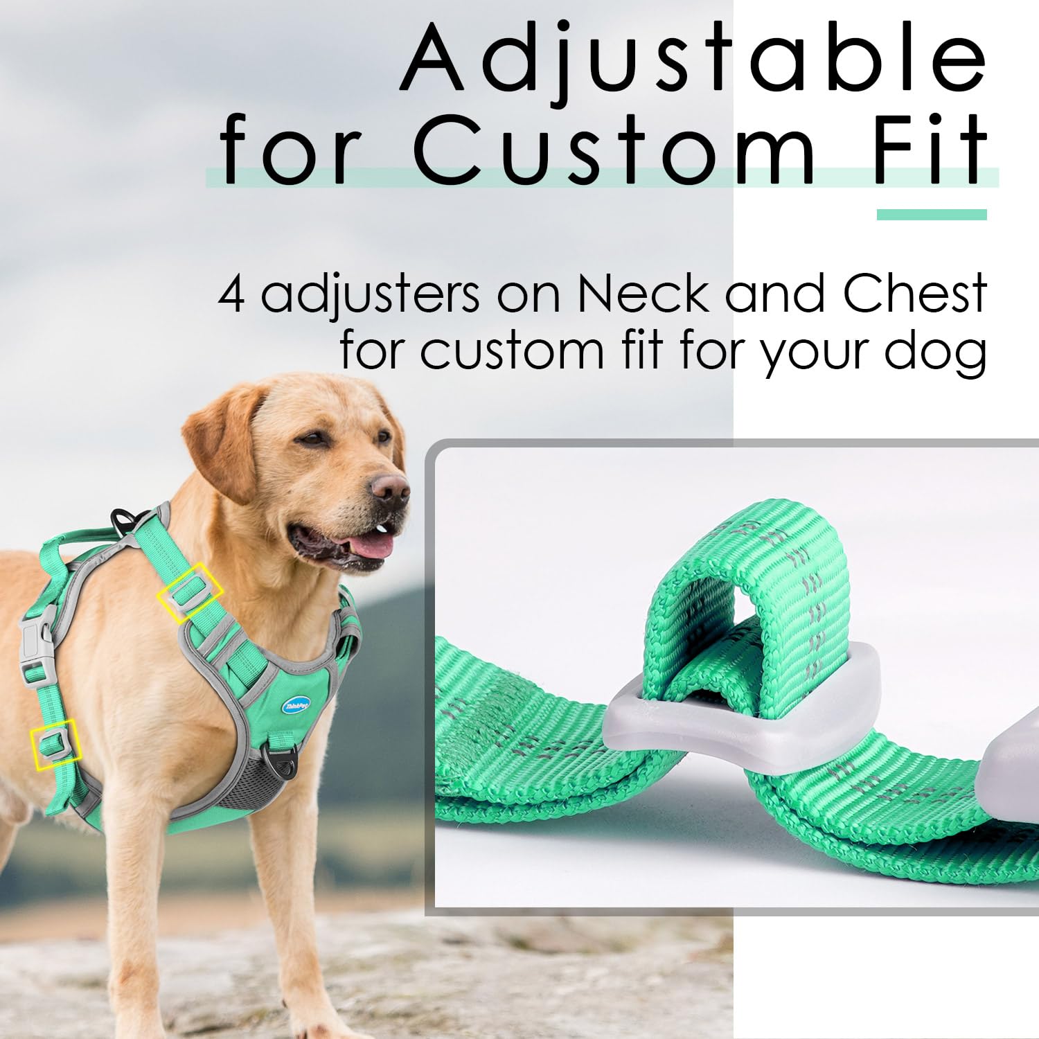 ThinkPet arnés con asa dorsal para control en emergencias.