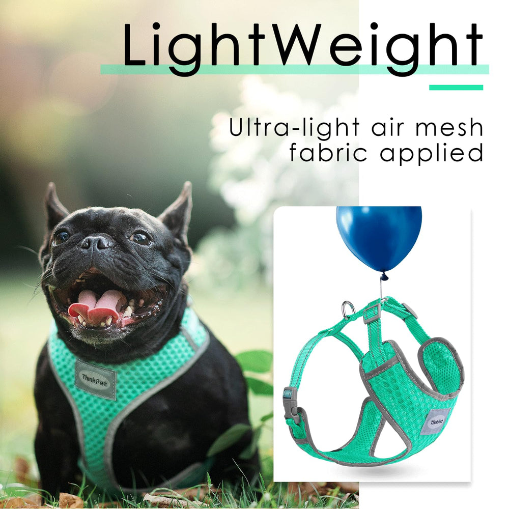 ThinkPet arnés malla aire ventilada atrás, mantiene frescura durante paseos largos.