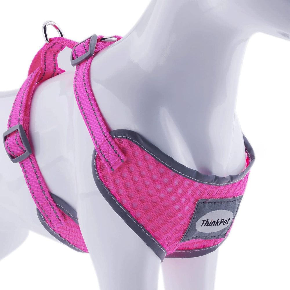 ThinkPet arnés reflectante malla transpirable para perros, visibilidad nocturna mejorada