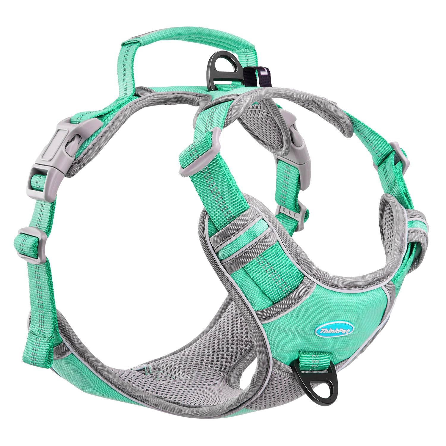 ThinkPet arnés sin tirones con anilla frontal para control suave.