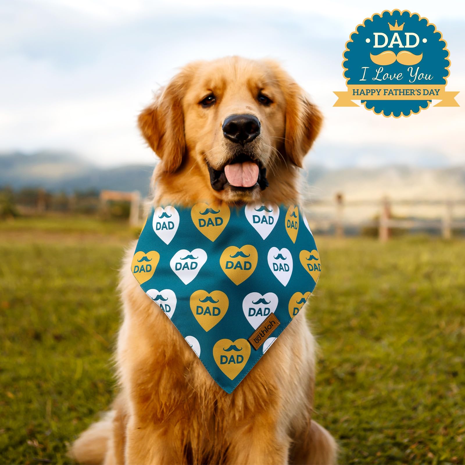 Bandana THLOH para perro talla grande, ideal para razas grandes.