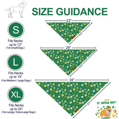 THLOH bandana reversible con trébol, dos estilos para perro