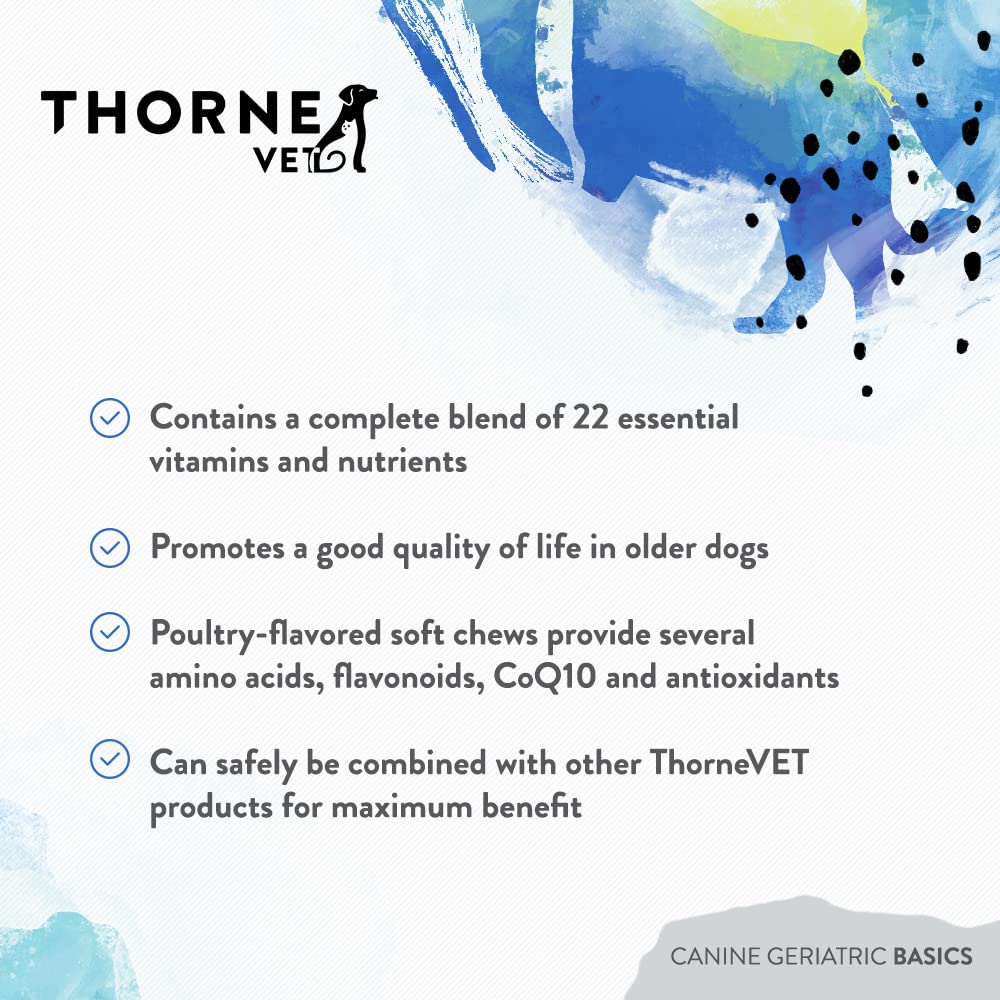 ThorneVET Canine Geriatric Basics mejora cognición y vitalidad en perros mayores
