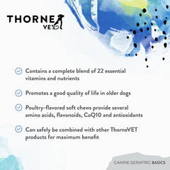 ThorneVET Canine Geriatric Basics mejora cognición y vitalidad en perros mayores