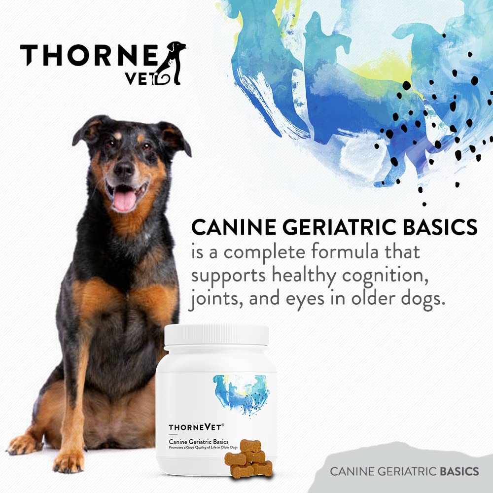 ThorneVET Canine Geriatric Basics envase 90 masticables para uso diario