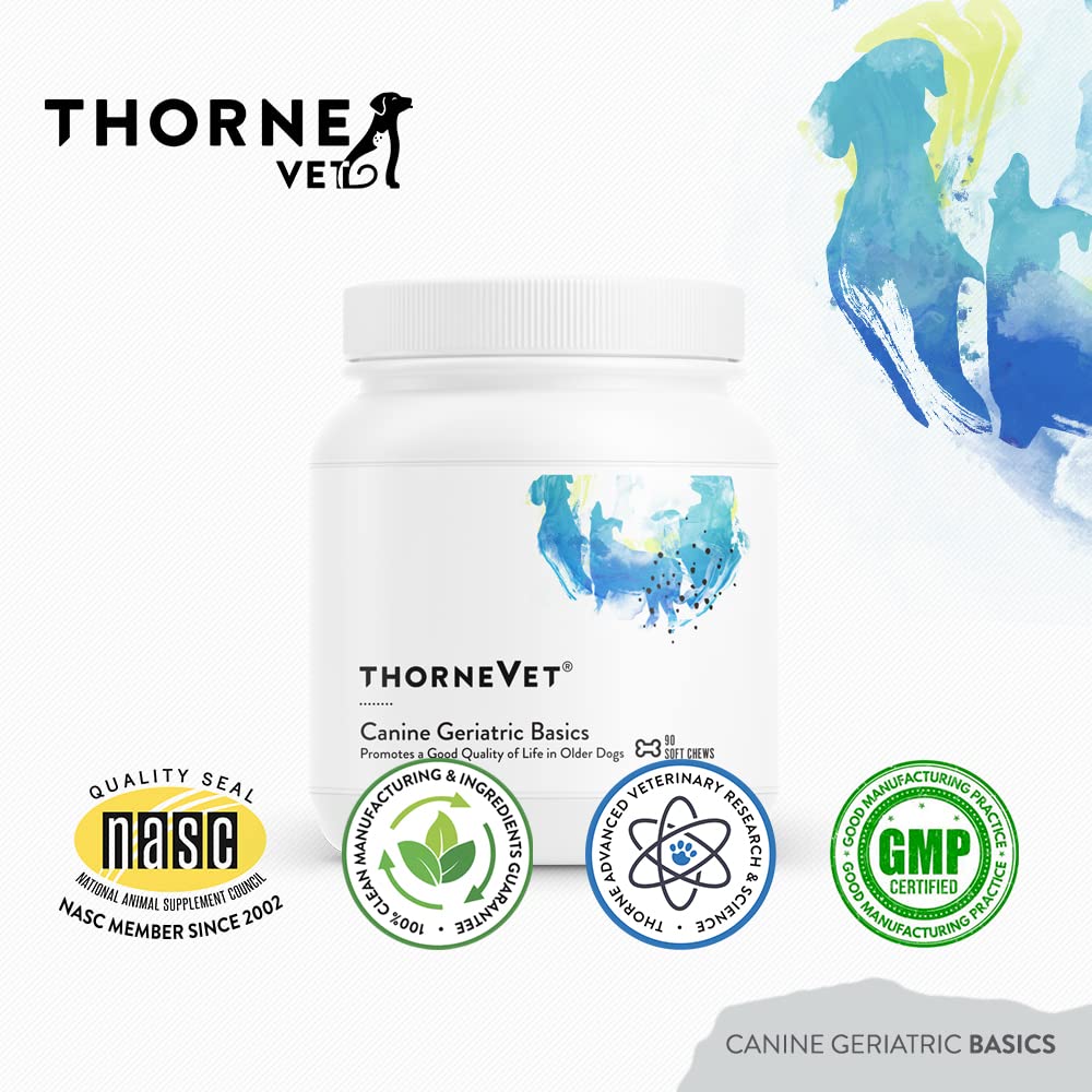 ThorneVET Canine Geriatric Basics uso diario para perros de todos tamaños