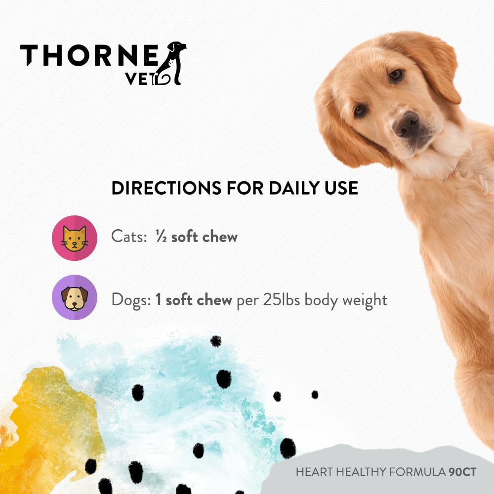 ThorneVET Fórmula Cardio Saludable, empaque práctico en casa.