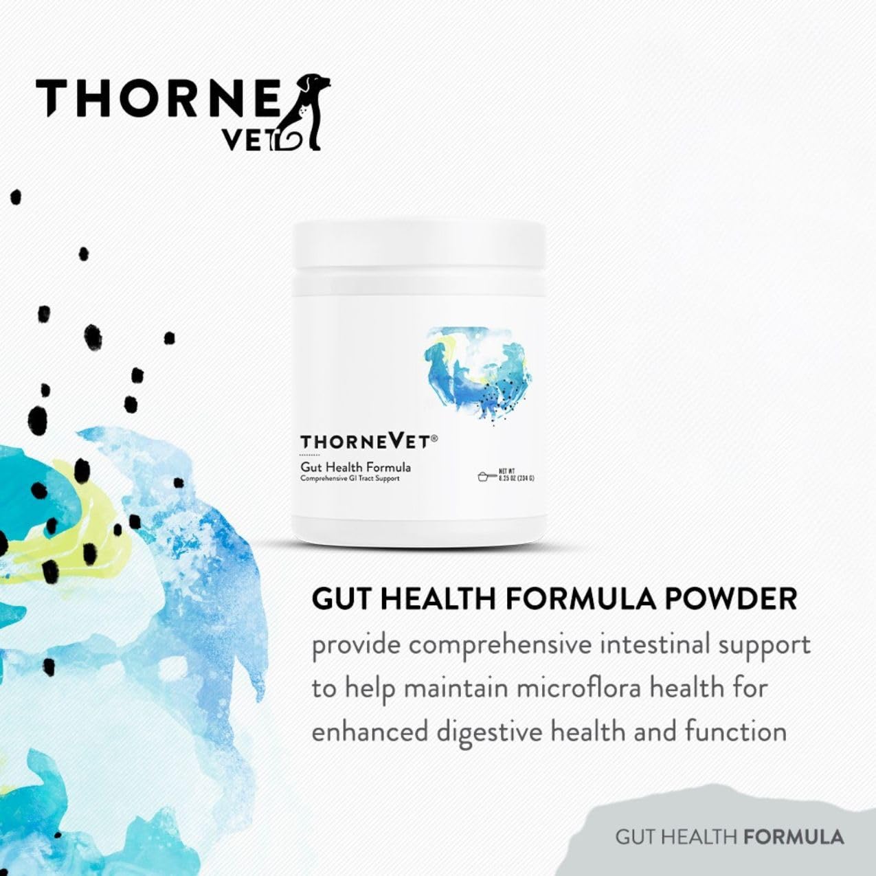 ThorneVET Gut Health Formula, L-glutamina para mucosa intestinal