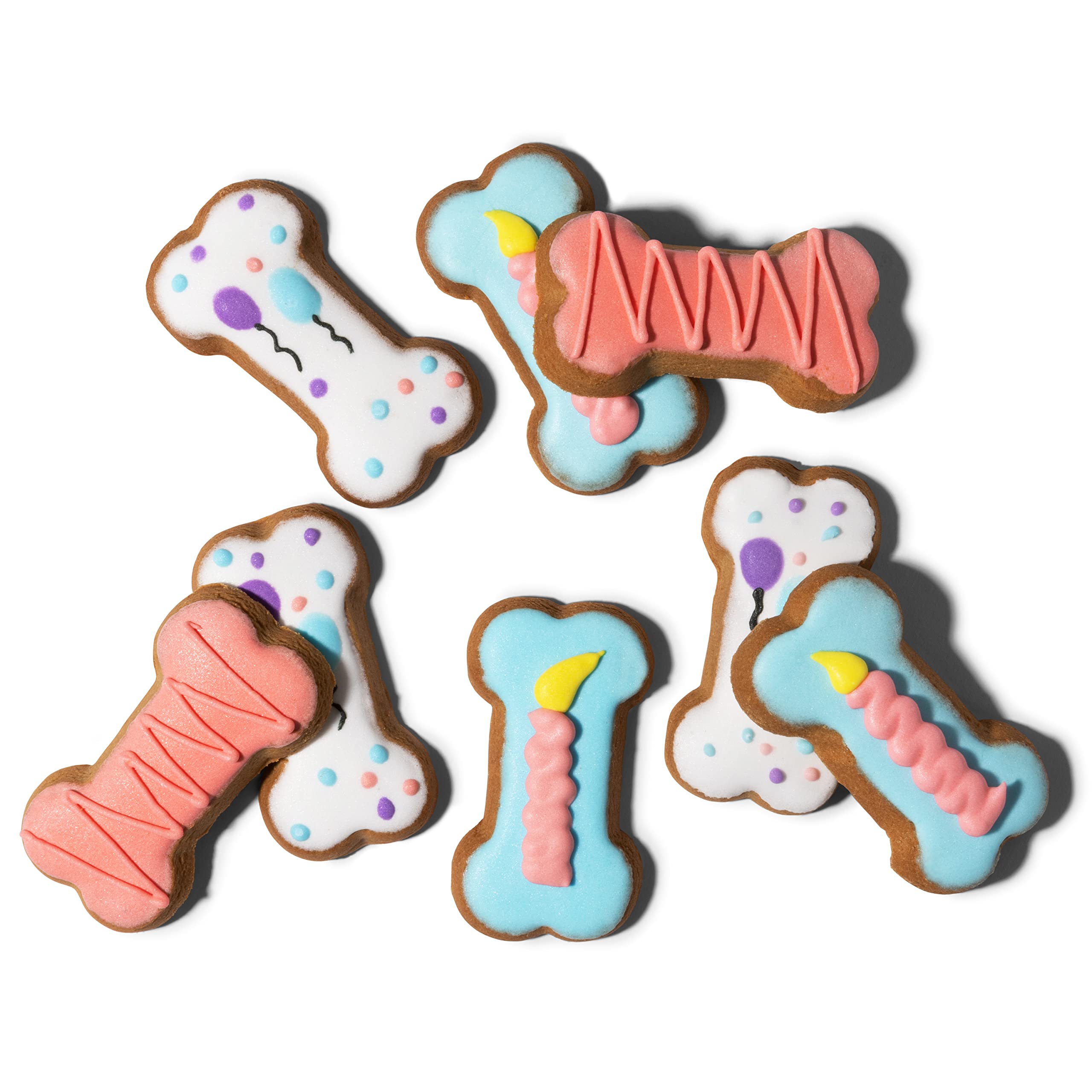Thoughtfully Pets galletas decoradas a mano en forma de hueso para celebrar