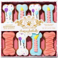 Thoughtfully Pets galletas en forma de hueso rosado para cumpleaños caninos