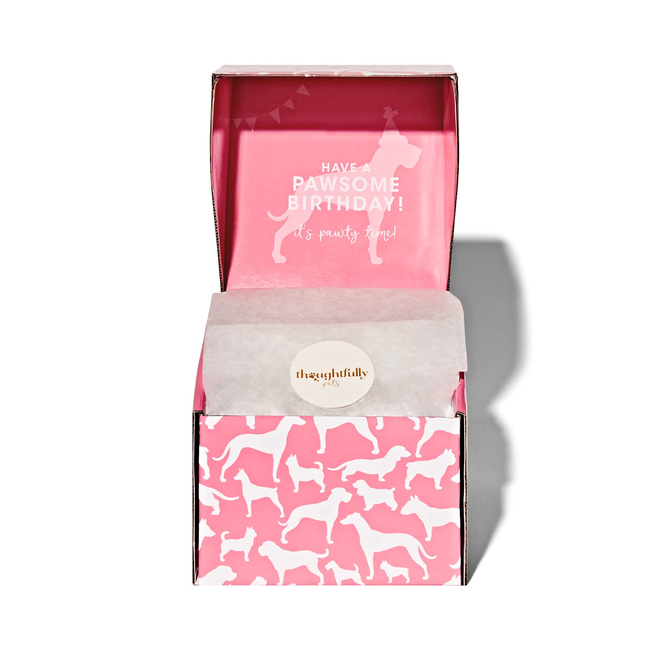 Thoughtfully Pets tarta de galletas cortada en trozos para compartir