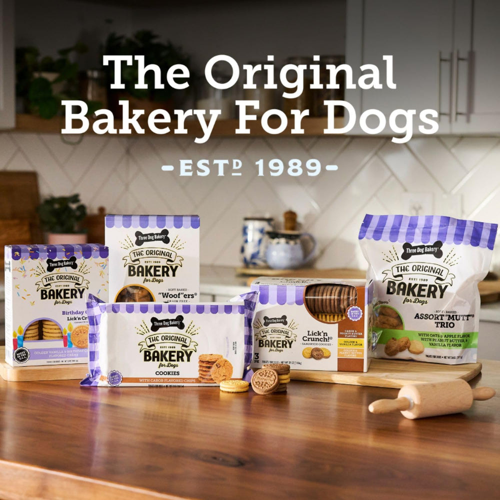 Three Dog Bakery adecuado para perros de todas las tallas.