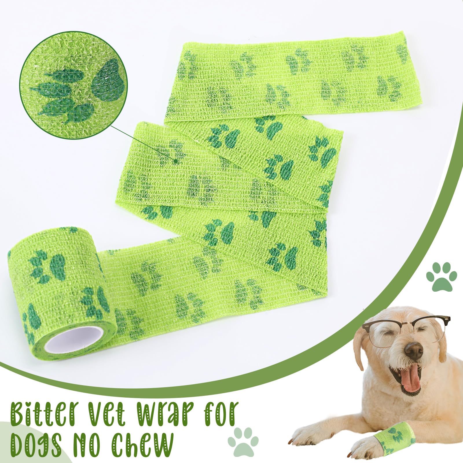 Bandita para perros Threlaco, no masticable, resistente, adecuada para distintas áreas del cuerpo