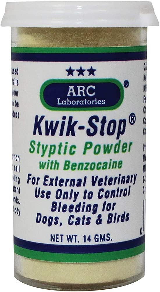ARC KwikStop: bote de polvo estíptico de 14 g para cortes superficiales.