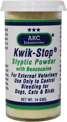 ARC KwikStop: bote de polvo estíptico de 14 g para cortes superficiales.