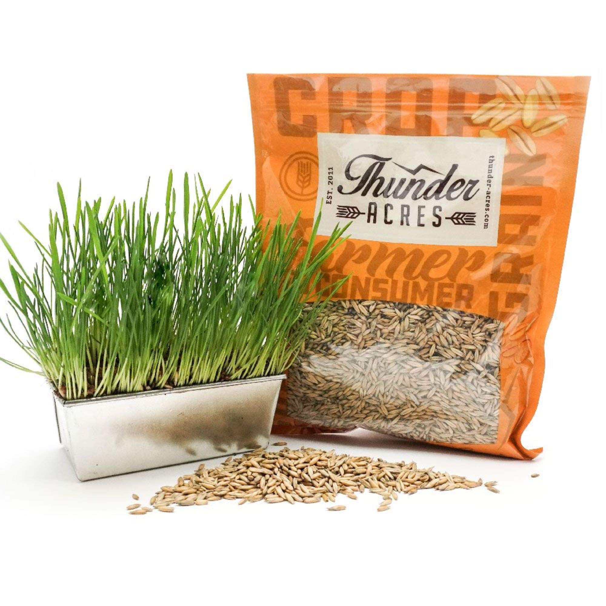 Thunder Acres avena procesada en EE. UU., garantía de trazabilidad y frescura.