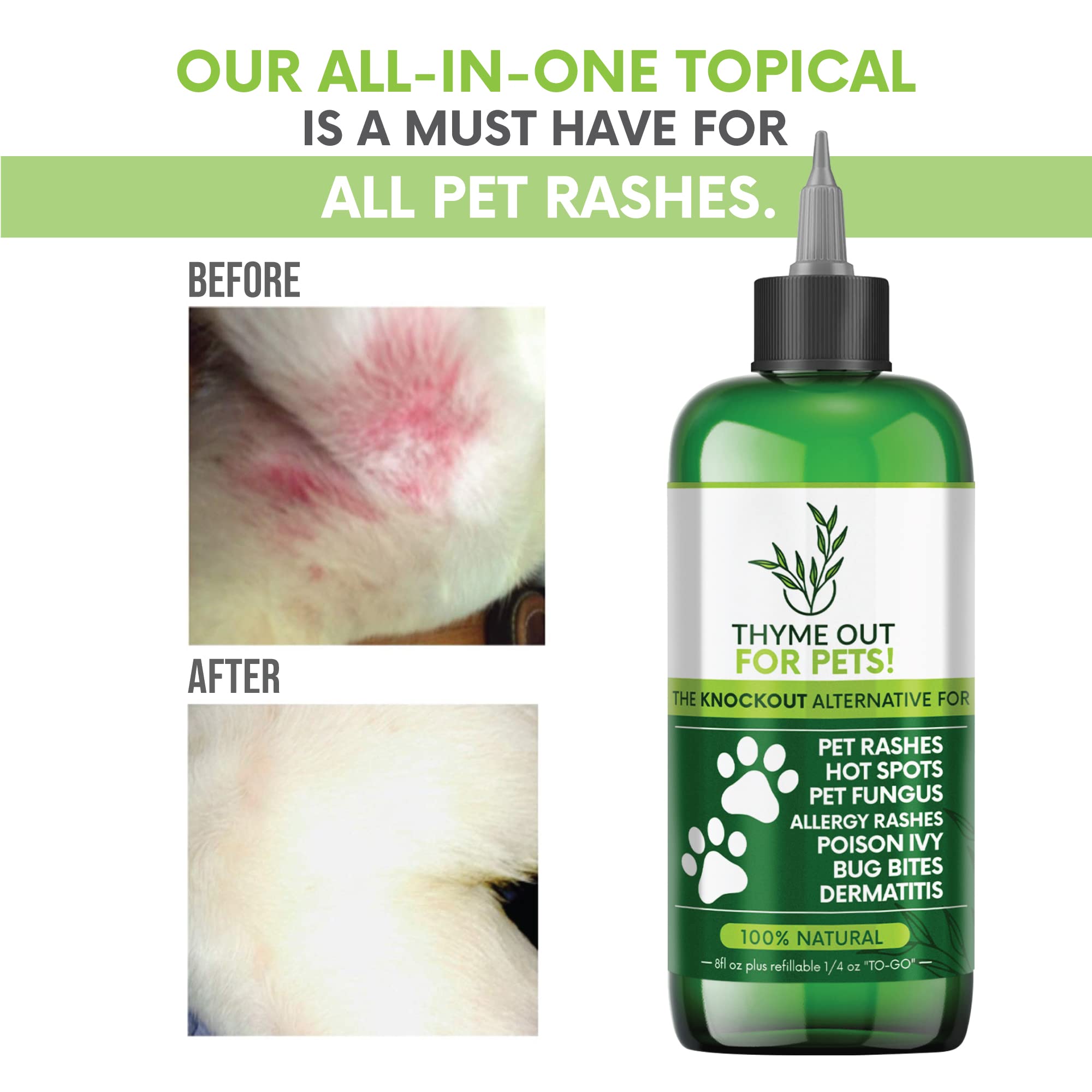 Cuidado del pelaje y piel con Thyme Out.