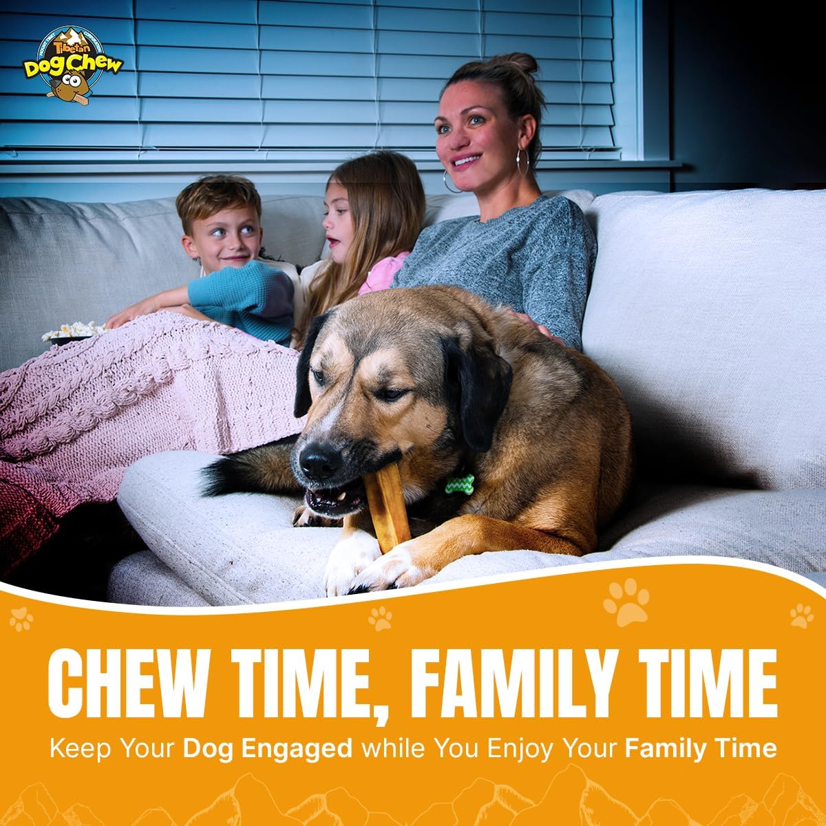 Tibetan Dog Chew: hecho a mano en EE. UU. para perros grandes.