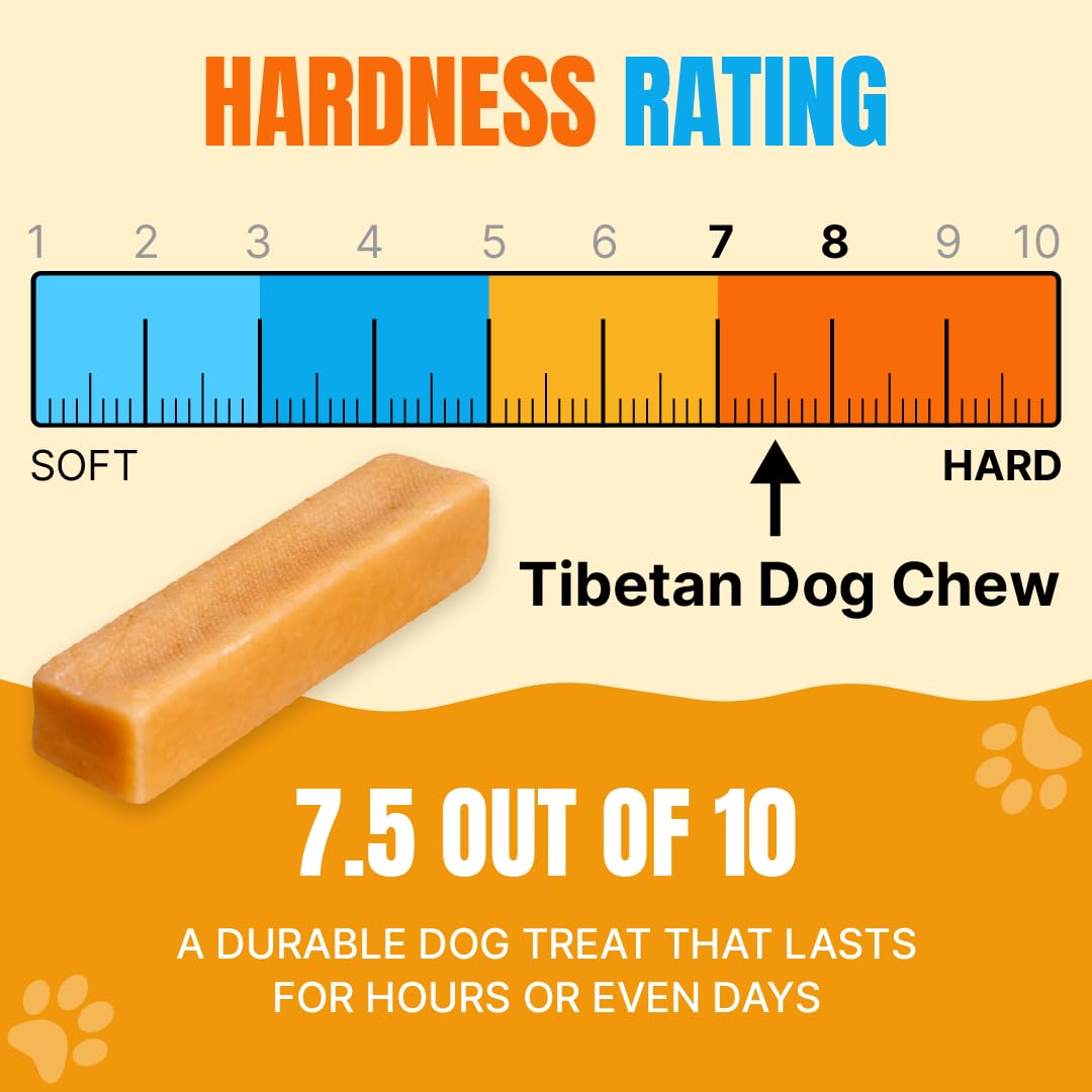 Tibetan Dog Chew palitos yak queso extra grande, perfecto para perros de gran tamaño