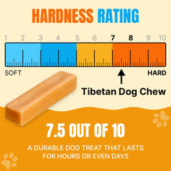 Tibetan Dog Chew palitos yak queso extra grande, perfecto para perros de gran tamaño