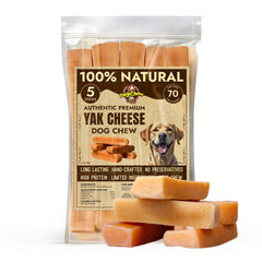 Tibetan Dog Chew palitos yak queso mediano, ideal para masticación prolongada y sabor intenso