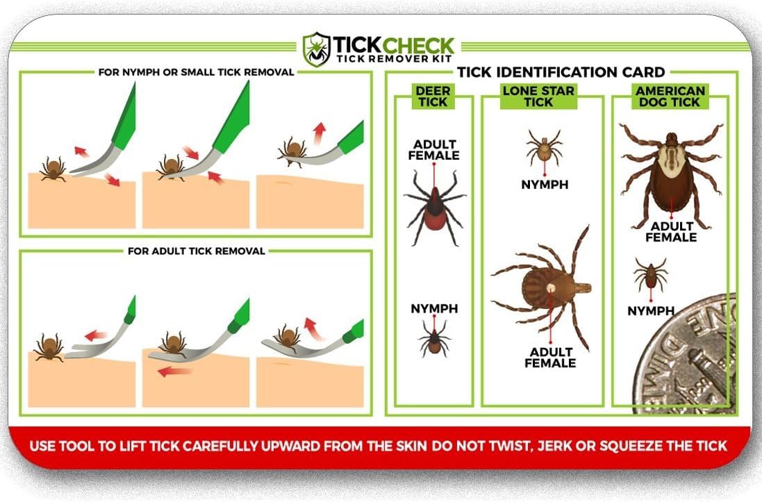 TickCheck estuche cuero: transporte compacto de herramientas de garrapatas.