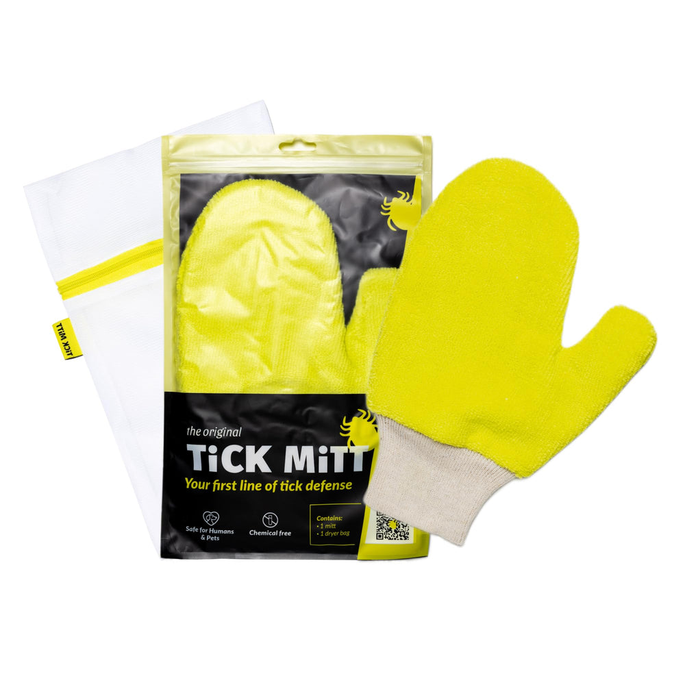 TiCK MiTT quita garrapata de mano y mascota con suavidad.
