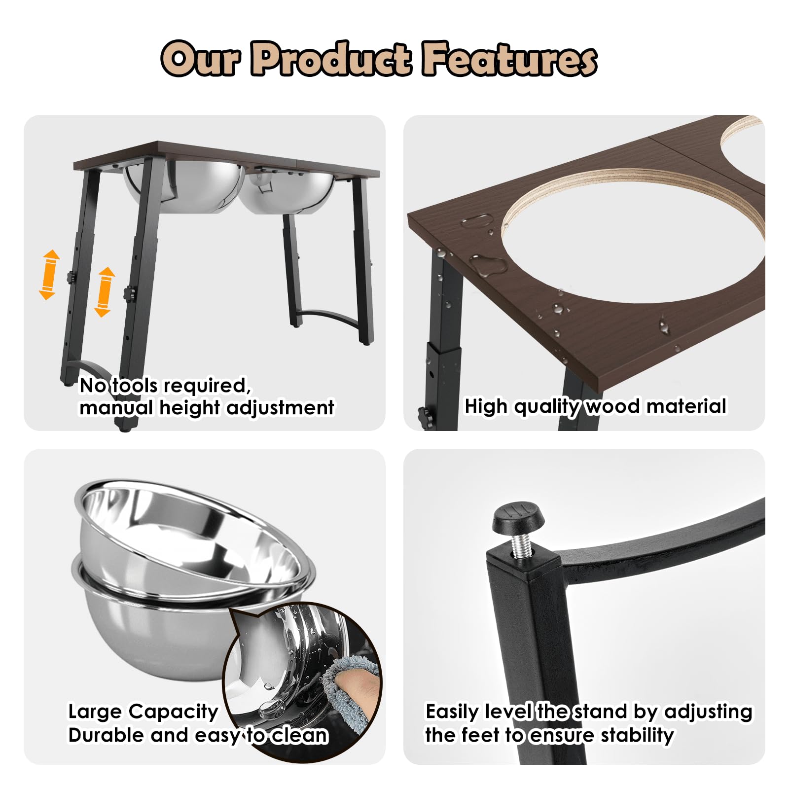 TIDANT: base de madera estable con diseño ergonómico.