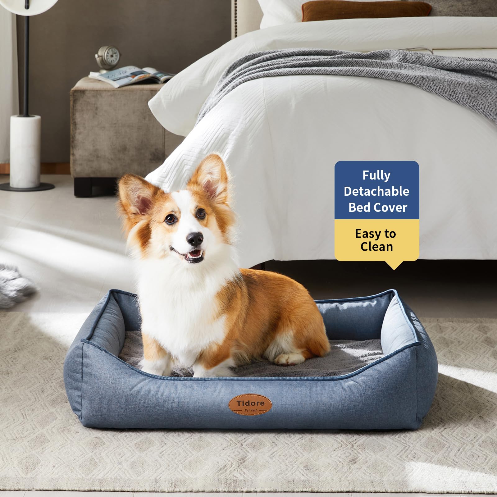 Tidore cama ortopédica para perros: espuma de huevo ofrece soporte cómodo.