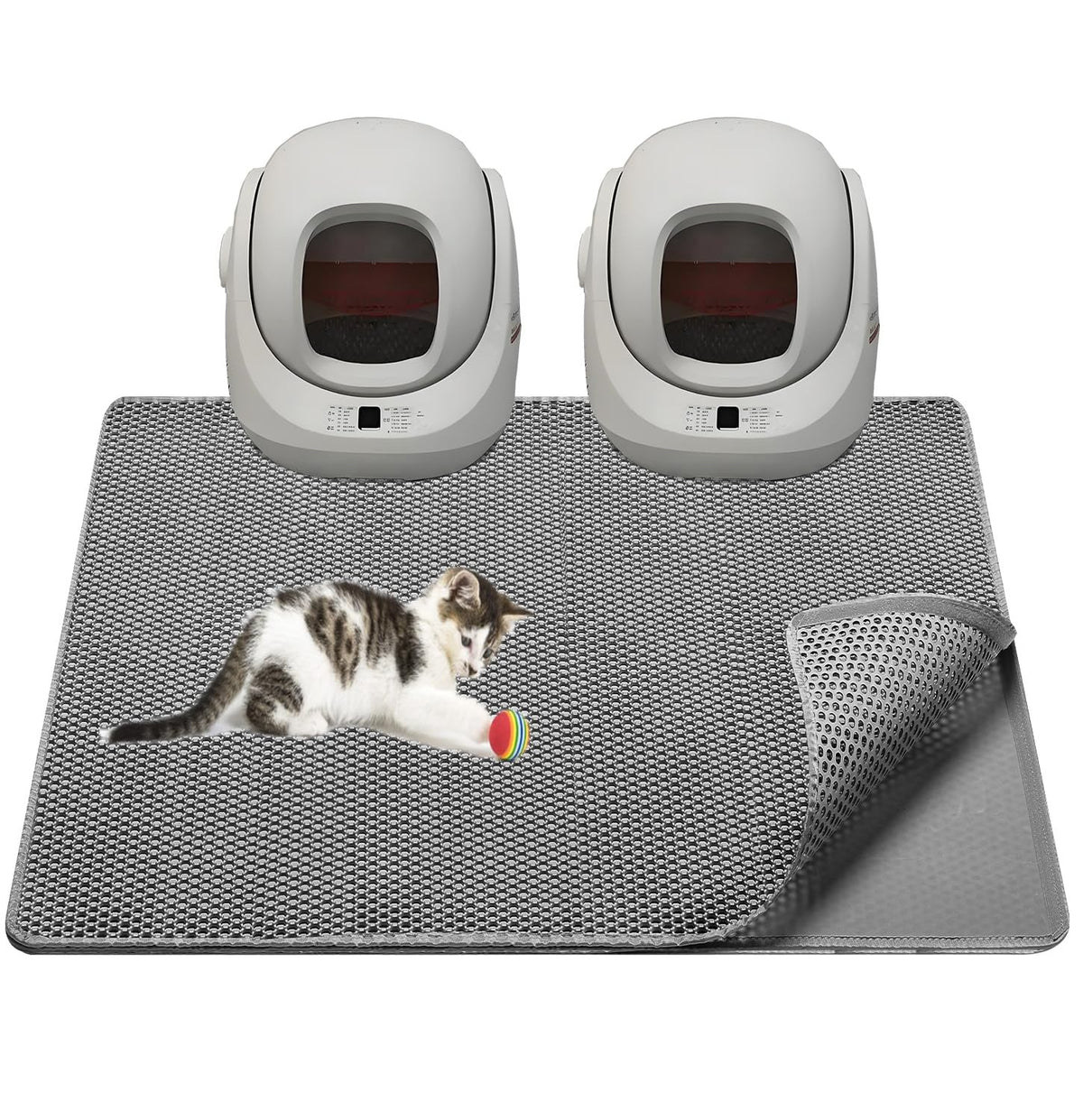 Tidynuts almohadilla arenero gatos 45x32 extragrande atrapa la arena y mantiene el suelo limpio.