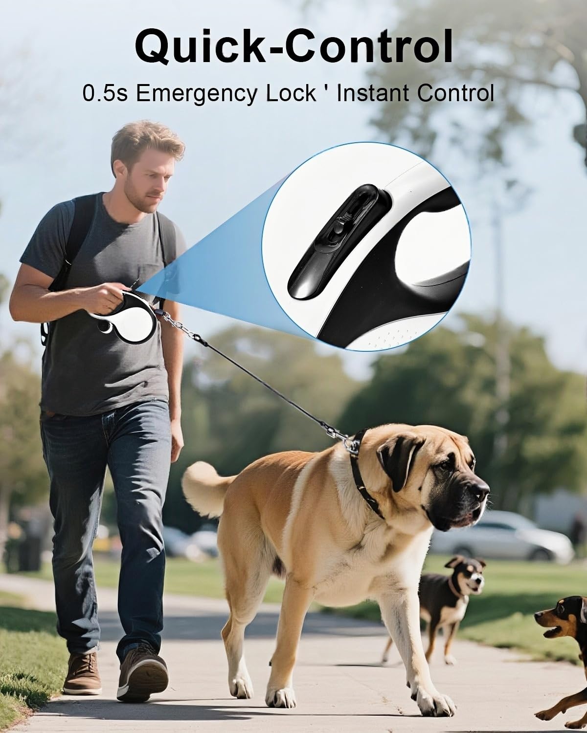 TidyTrek sistema de freno de una mano para control instantáneo