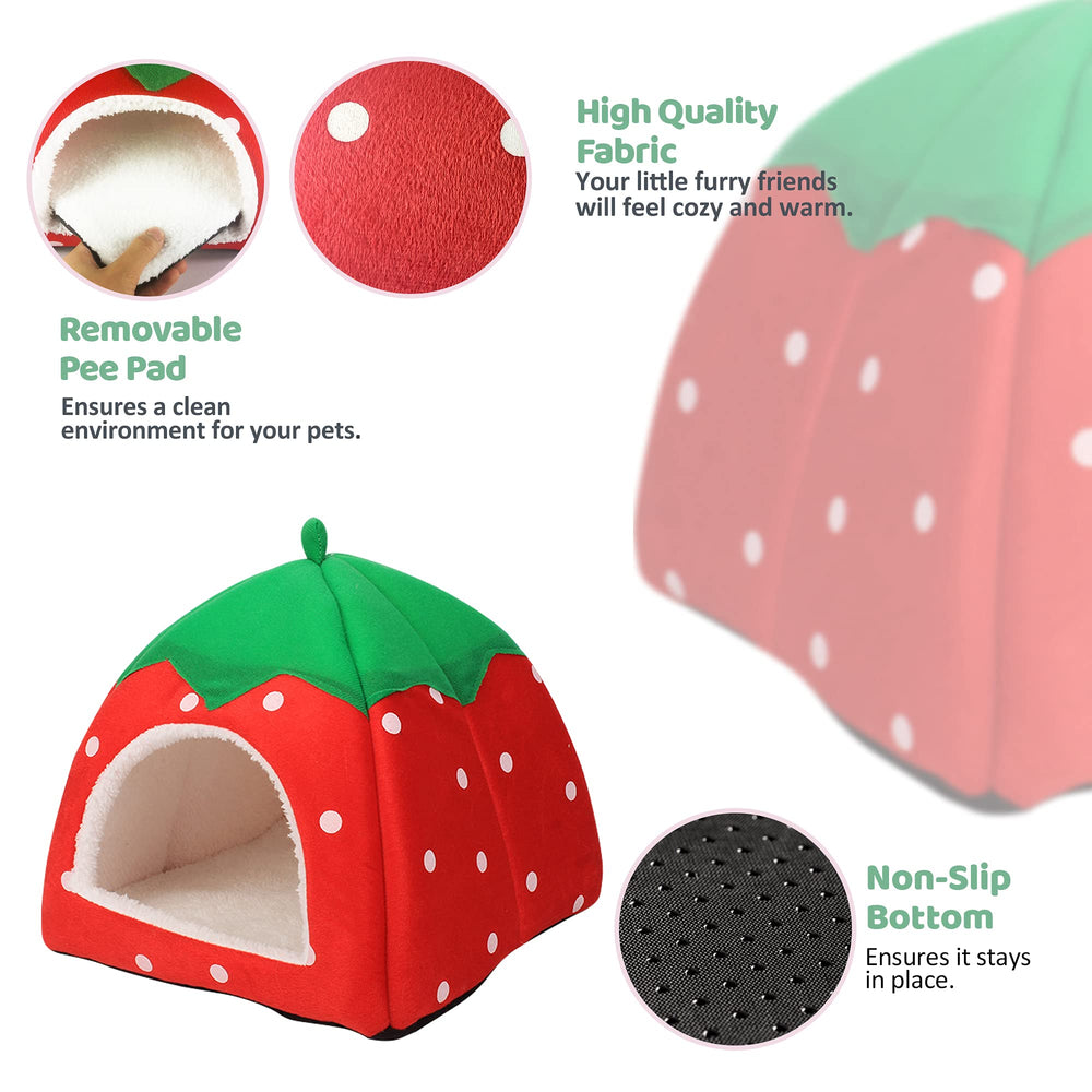 Tierecare cama para animales pequeños con felpa suave para dormir cómodo.
