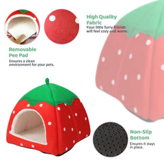Tierecare cama para animales pequeños con felpa suave para dormir cómodo.