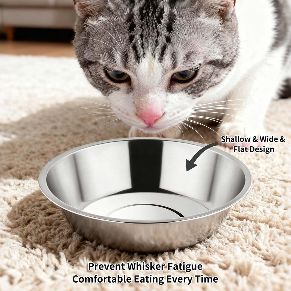 Tifanso tazones gatos apilables ahorran espacio en la cocina.