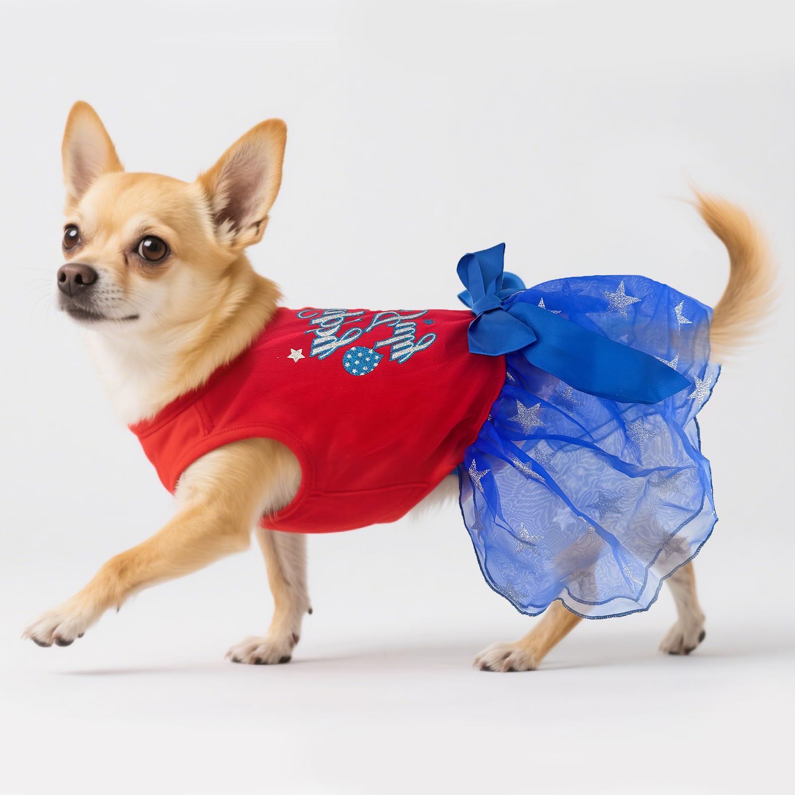 Tigena vestido canino con brillo resistente que no se desvanece