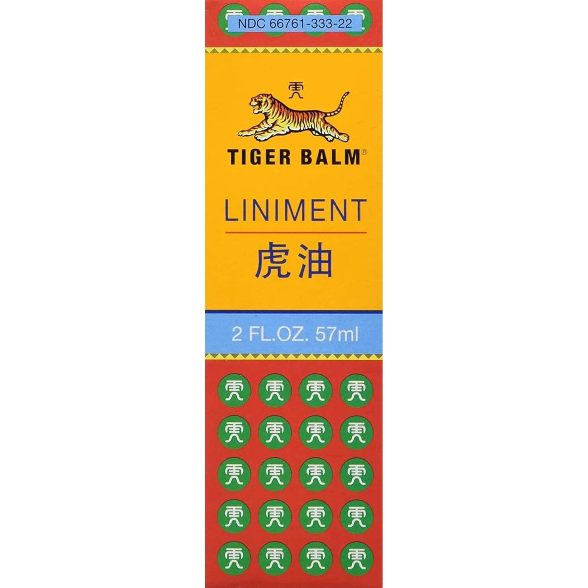 Tiger Balm Linimento: botella vertiendo para masaje localizado y alivio potencial.